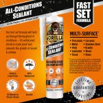 Gorilla SEALANT CLEAR Átlátszó Szilikon Tömítő 30perc 80ml Tubus (KIVEZETÉSRE KERÜL!)