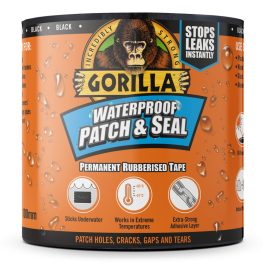   Gorilla WATERPROOF PATCH & SEAL TAPE Fekete 3m x 100mm Vízálló Foltozó és Tömítő Ragasztószalag