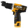   JCB 12DD-2-E-BOXX fúró-csavarozó 30Nm 2x2Ah 12V +3db különböző tokmány, L-Boxx