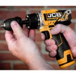 JCB 12DD-2-E-BOXX fúró-csavarozó 30Nm 2x2Ah 12V +3db különböző tokmány, L-Boxx