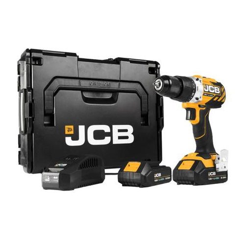 JCB-18BLDD-B kefementes fúrókalapács 18V 2db 2Ah akkuval, töltővel, W-BOXX-ban