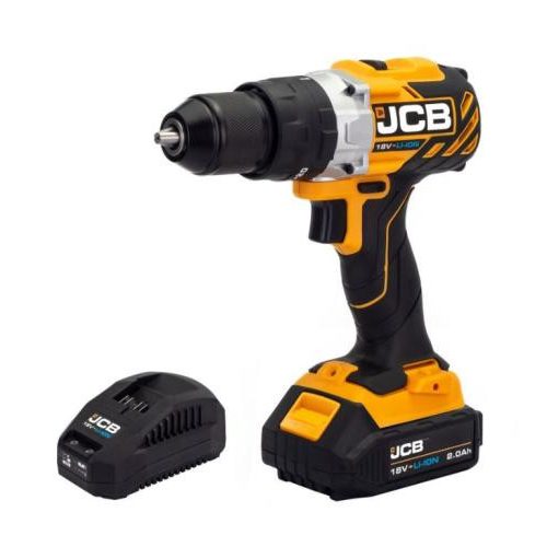 JCB 18DD-2X-E fúrókalapács 18V 45Nm 2Ah akkuval táskában 