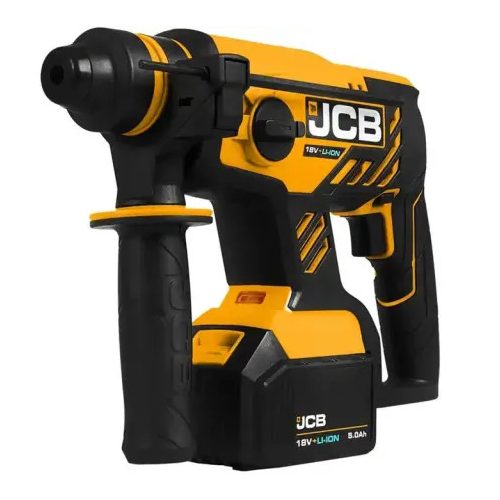 JCB 18BLRH-5X-E-BOXX fúró vésőgép 18V 2kg 1,7J, 1db 5Ah akku, L-Boxx