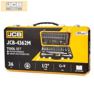 JCB 4362M dugókulcs készlet 1/2" 36 részes 8-32mm
