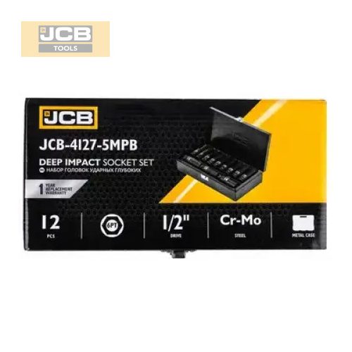 JCB hosszú dugókulcs készlet 1/2" 12 részes 10-24mm