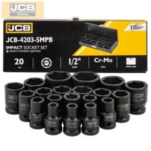JCB rövid dugókulcs készlet 1/2" 20 részes 8-32mm