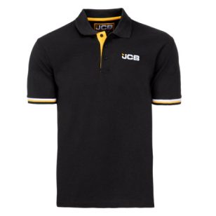 JCB galléros póló fekete