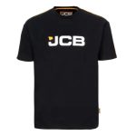 JCB fekete kereknyakú póló