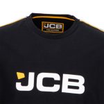 JCB fekete kereknyakú póló