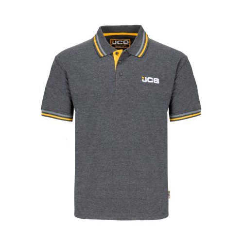 JCB szürke galléros póló